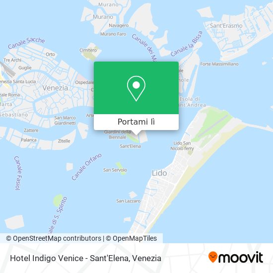 Mappa Hotel Indigo Venice - Sant'Elena