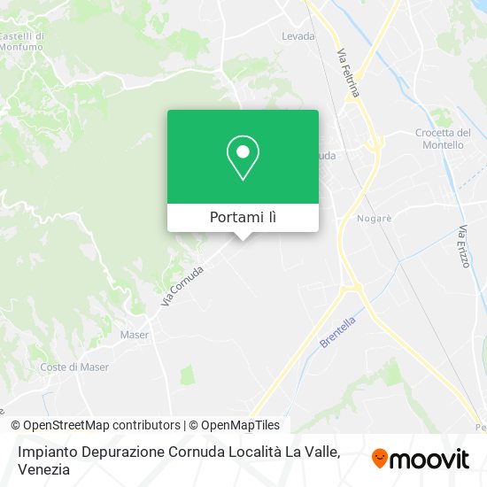 Mappa Impianto Depurazione Cornuda Località La Valle