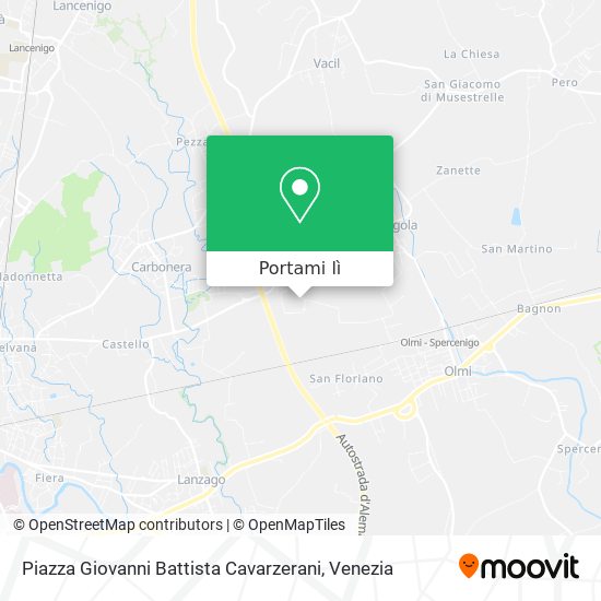 Mappa Piazza Giovanni Battista Cavarzerani