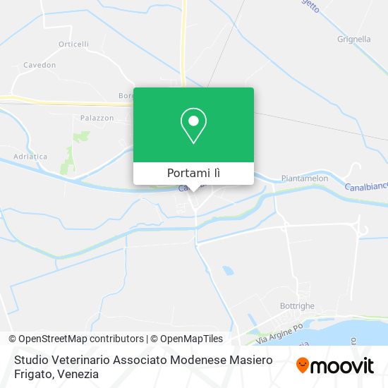 Mappa Studio Veterinario Associato Modenese Masiero Frigato