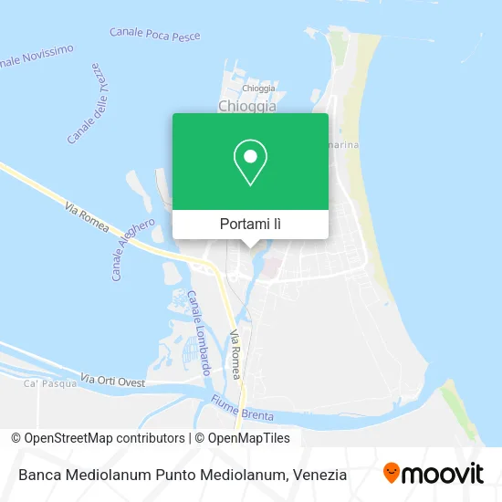 Mappa Banca Mediolanum Punto Mediolanum