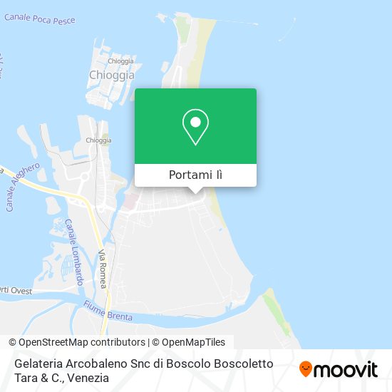 Mappa Gelateria Arcobaleno Snc di Boscolo Boscoletto Tara & C.