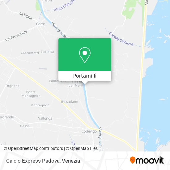 Mappa Calcio Express Padova