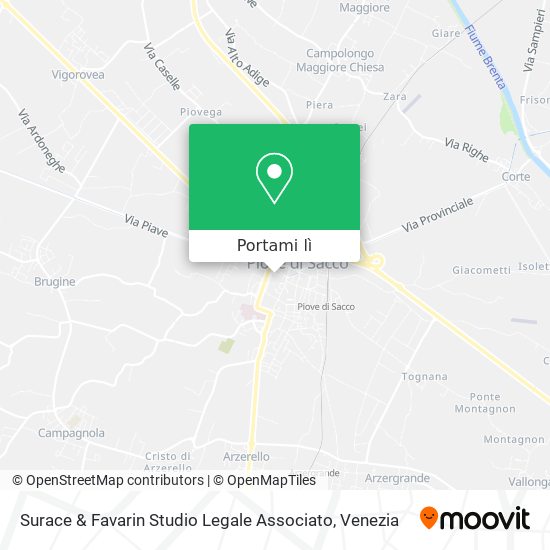 Mappa Surace & Favarin Studio Legale Associato