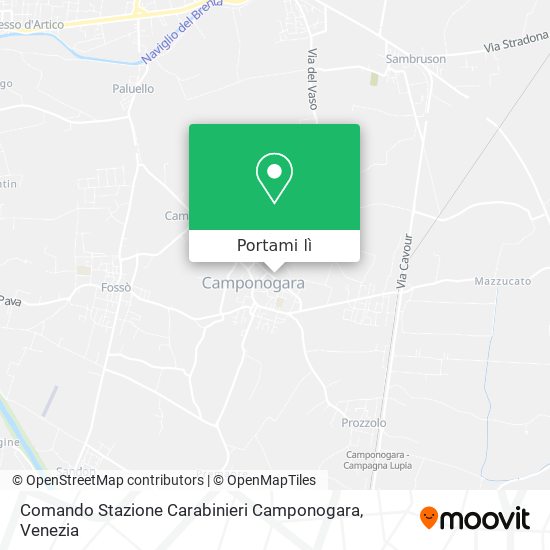 Mappa Comando Stazione Carabinieri Camponogara