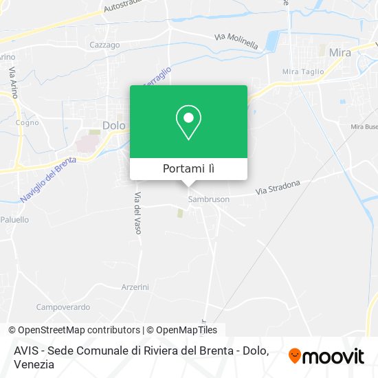 Mappa AVIS - Sede Comunale di Riviera del Brenta - Dolo