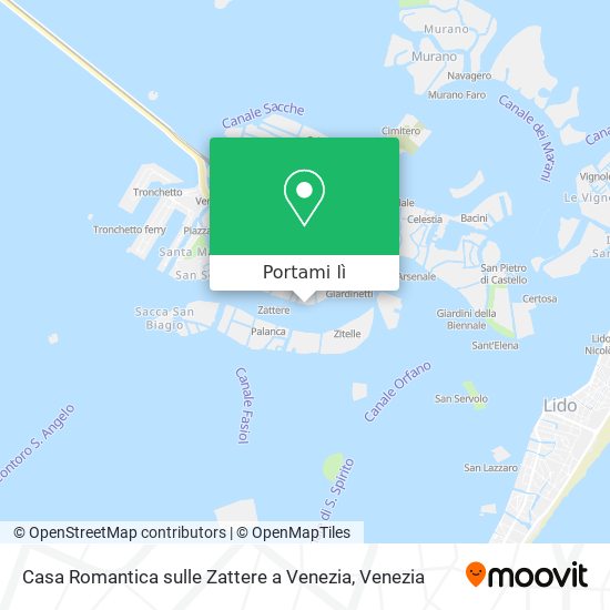Mappa Casa Romantica sulle Zattere a Venezia