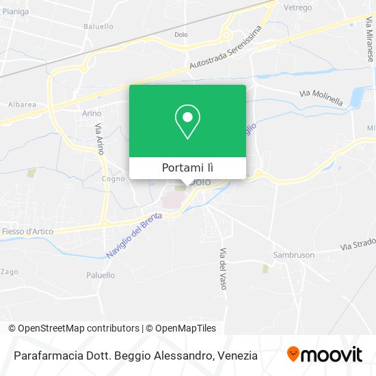 Mappa Parafarmacia Dott. Beggio Alessandro