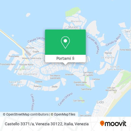 Mappa Castello 3371 / a, Venezia 30122, Italia