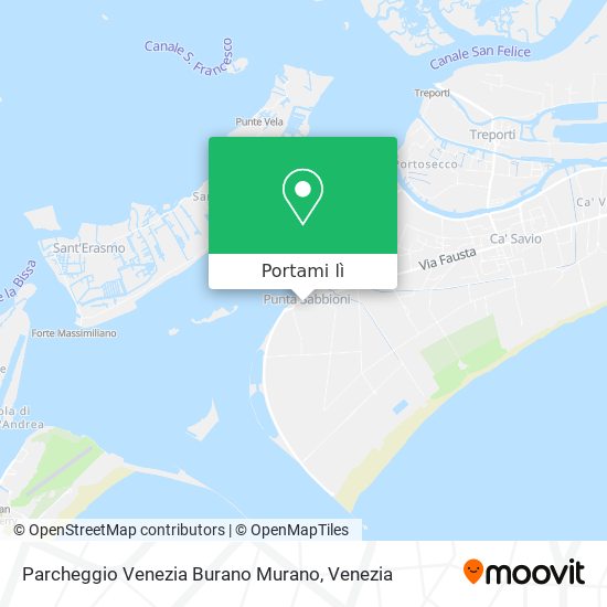Mappa Parcheggio Venezia Burano Murano