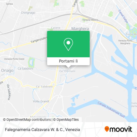 Mappa Falegnameria Calzavara W. & C.