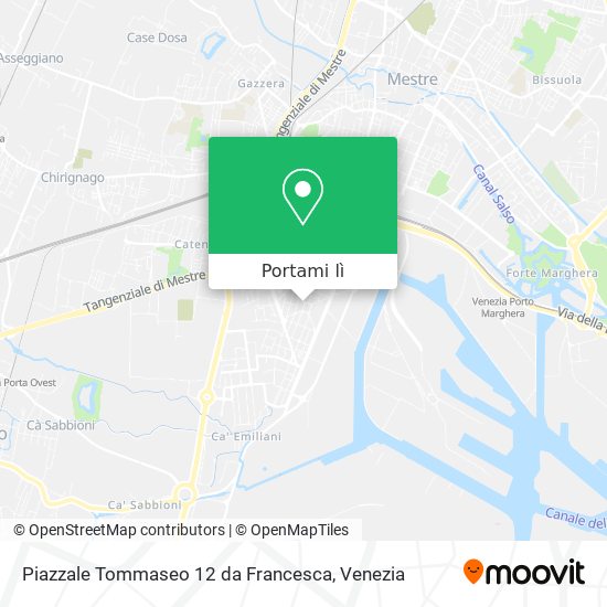 Mappa Piazzale Tommaseo 12 da Francesca