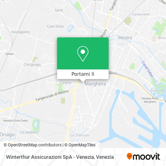 Mappa Winterthur Assicurazioni SpA - Venezia