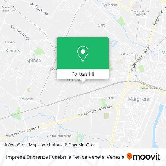 Mappa Impresa Onoranze Funebri la Fenice Veneta