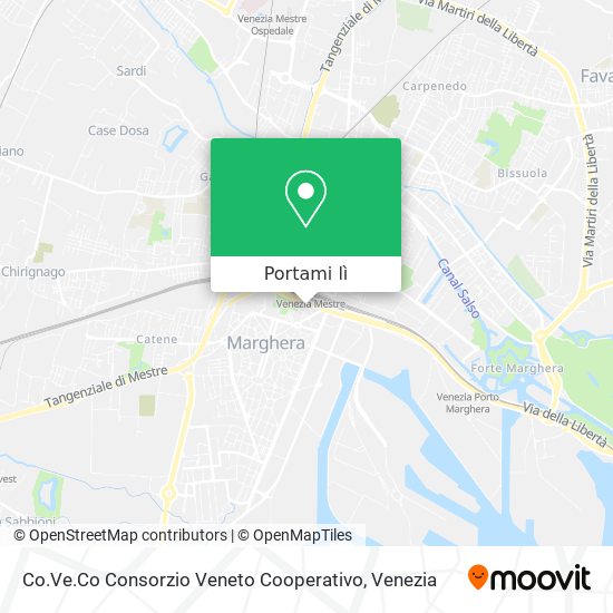 Mappa Co.Ve.Co Consorzio Veneto Cooperativo