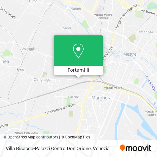 Mappa Villa Bisacco-Palazzi Centro Don Orione