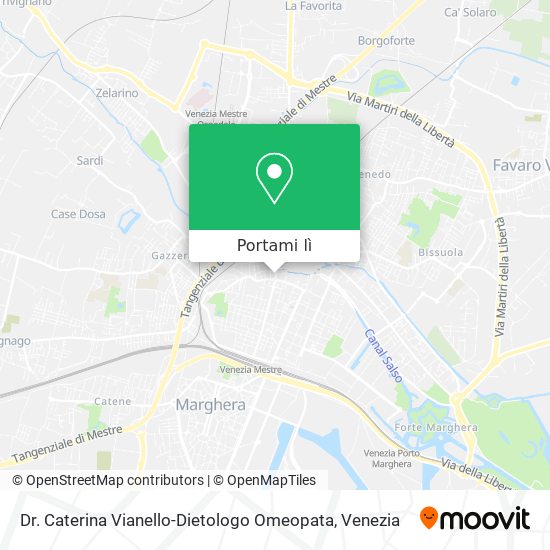 Mappa Dr. Caterina Vianello-Dietologo Omeopata
