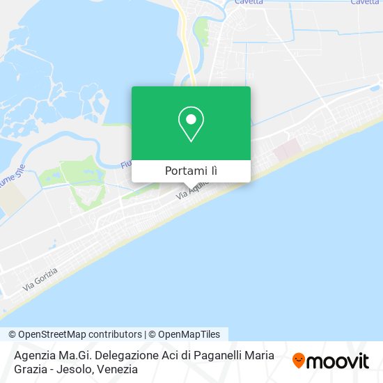 Mappa Agenzia Ma.Gi. Delegazione Aci di Paganelli Maria Grazia - Jesolo