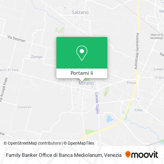 Mappa Family Banker Office di Banca Mediolanum