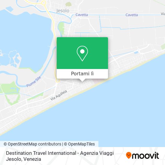Mappa Destination Travel International - Agenzia Viaggi Jesolo
