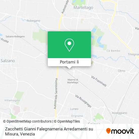 Mappa Zacchetti Gianni Falegnameria Arredamenti su Misura