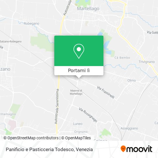 Mappa Panificio e Pasticceria Todesco