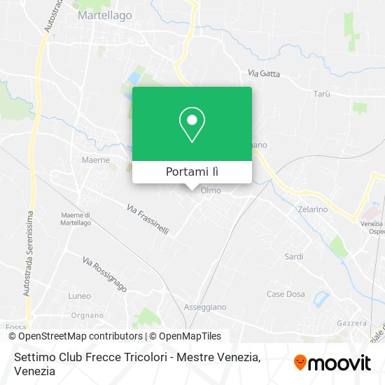 Mappa Settimo Club Frecce Tricolori - Mestre Venezia
