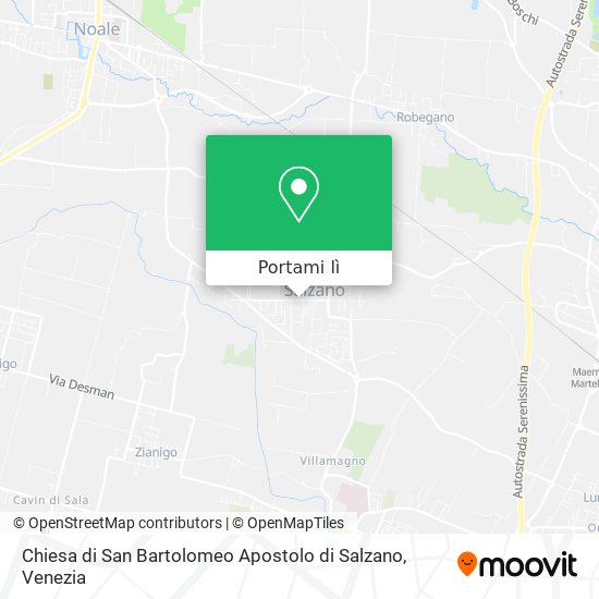 Mappa Chiesa di San Bartolomeo Apostolo di Salzano