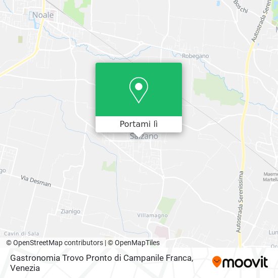 Mappa Gastronomia Trovo Pronto di Campanile Franca