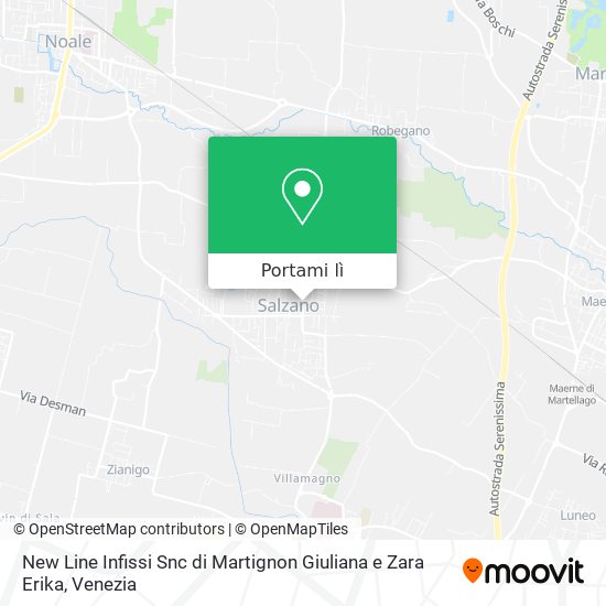 Mappa New Line Infissi Snc di Martignon Giuliana e Zara Erika