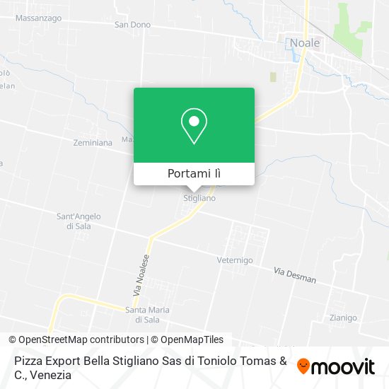 Mappa Pizza Export Bella Stigliano Sas di Toniolo Tomas & C.