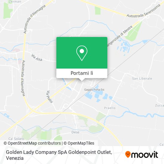 Mappa Golden Lady Company SpA Goldenpoint Outlet