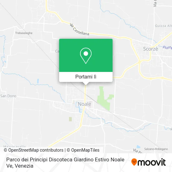 Mappa Parco dei Principi Discoteca Giardino Estivo Noale Ve
