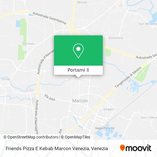 Mappa Friends Pizza E Kebab Marcon Venezia