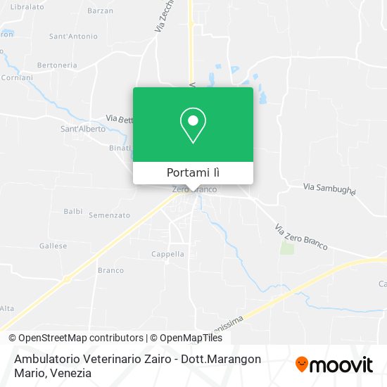 Mappa Ambulatorio Veterinario Zairo - Dott.Marangon Mario