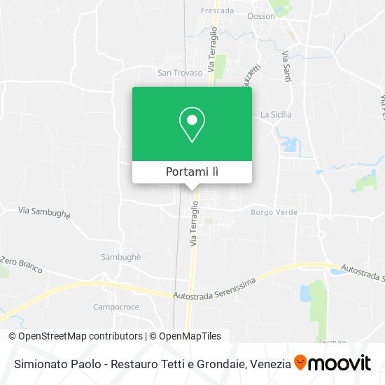 Mappa Simionato Paolo - Restauro Tetti e Grondaie