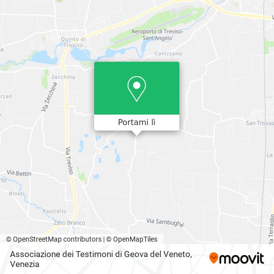 Mappa Associazione dei Testimoni di Geova del Veneto