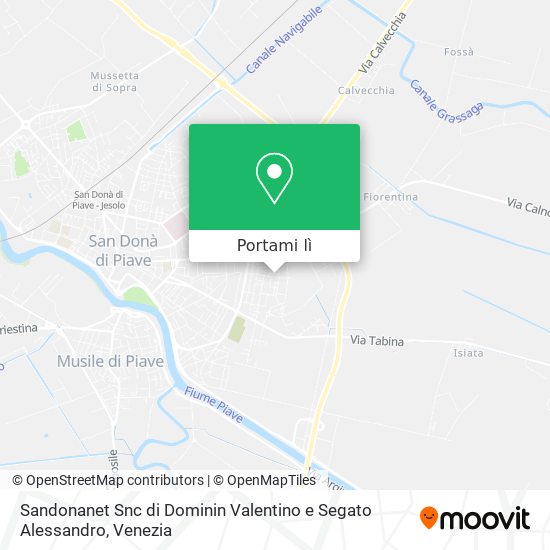 Mappa Sandonanet Snc di Dominin Valentino e Segato Alessandro