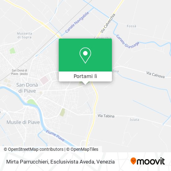 Mappa Mirta Parrucchieri, Esclusivista Aveda