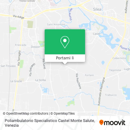 Mappa Poliambulatorio Specialistico Castel Monte Salute