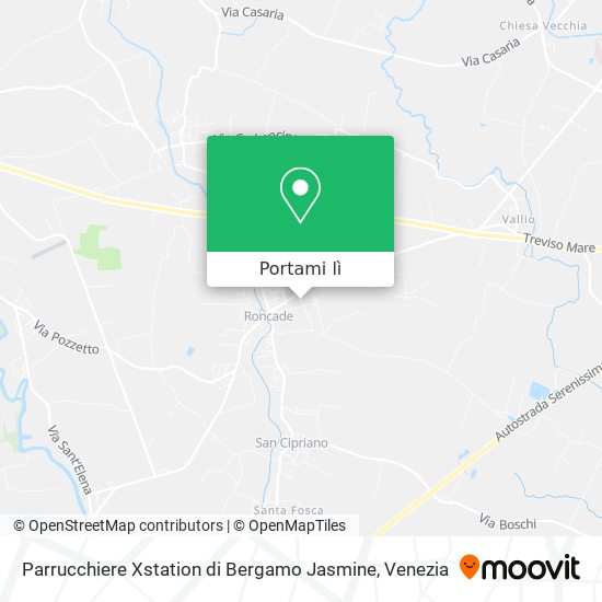 Mappa Parrucchiere Xstation di Bergamo Jasmine