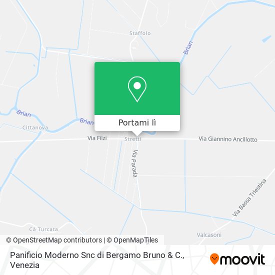 Mappa Panificio Moderno Snc di Bergamo Bruno & C.