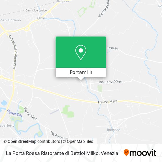 Mappa La Porta Rossa Ristorante di Bettiol Milko