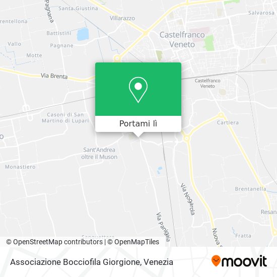Mappa Associazione Bocciofila Giorgione