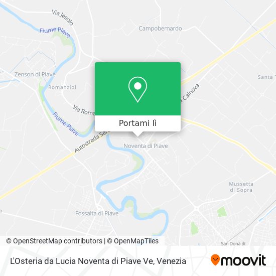 Mappa L'Osteria da Lucia Noventa di Piave Ve