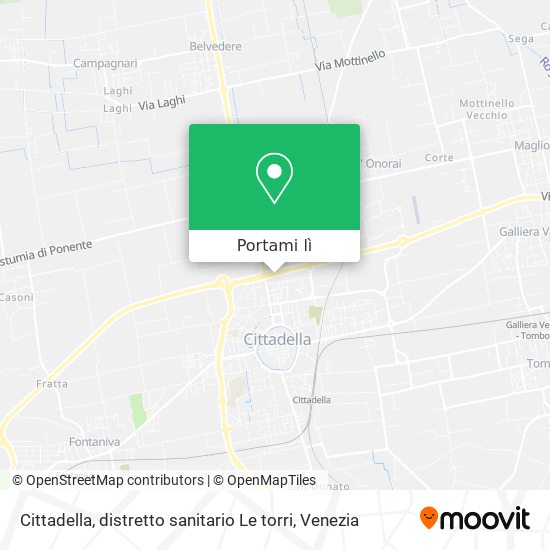 Mappa Cittadella, distretto sanitario Le torri