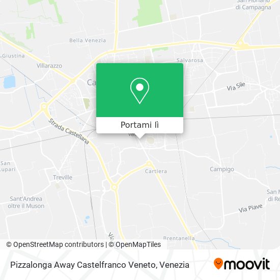 Mappa Pizzalonga Away Castelfranco Veneto