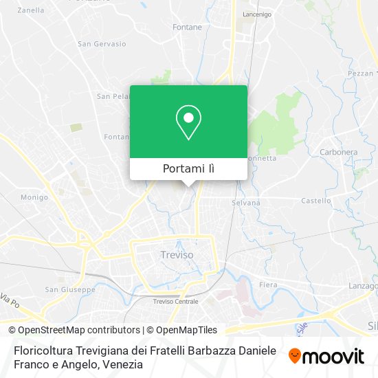 Mappa Floricoltura Trevigiana dei Fratelli Barbazza Daniele Franco e Angelo