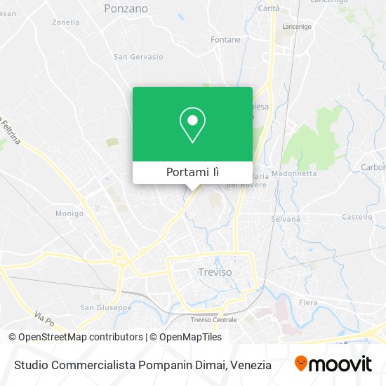 Mappa Studio Commercialista Pompanin Dimai
