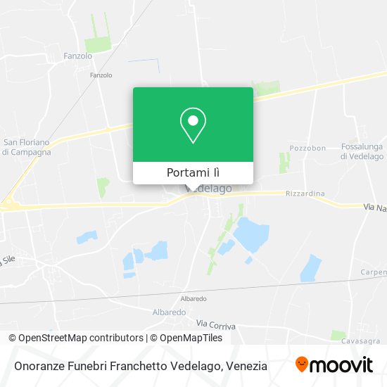 Mappa Onoranze Funebri Franchetto Vedelago
